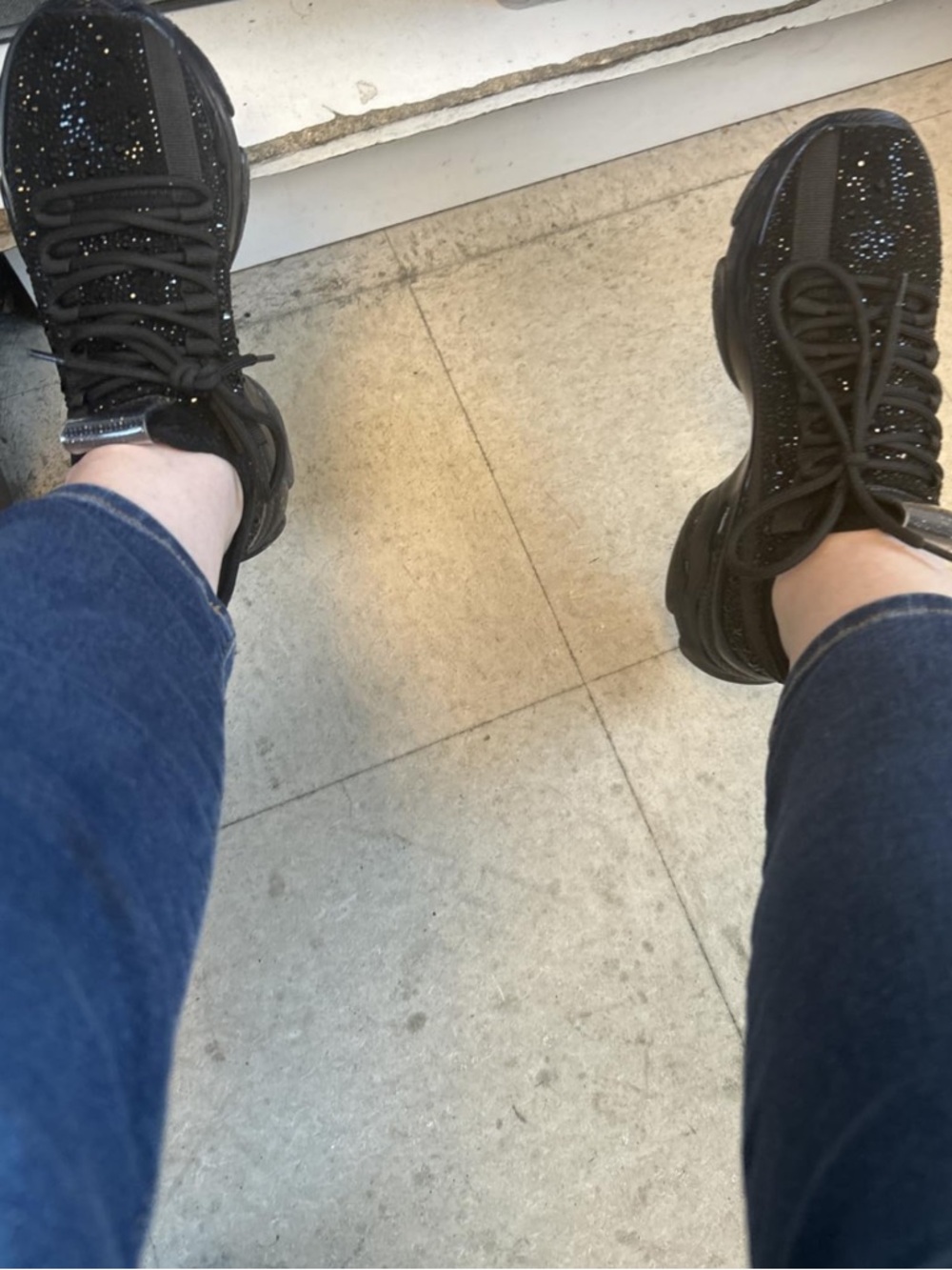 Steve Madden Black Embellished Maxima Chunky Sneaker - Picture 3 of 3